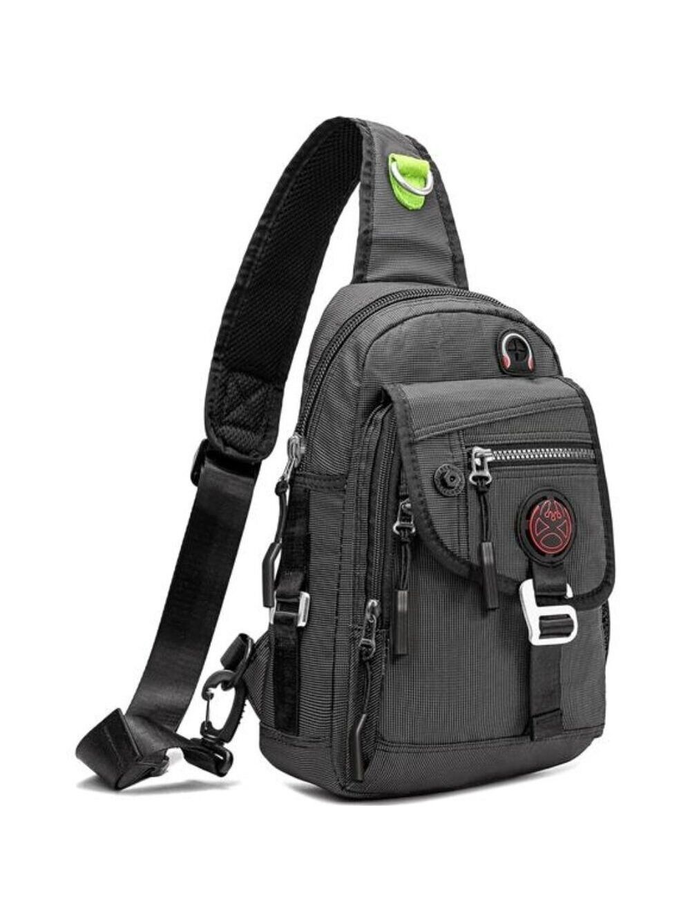 Mens Womens Sling Bag Chest Shoulder Crossbody Backpack Travel Hiking Tablet